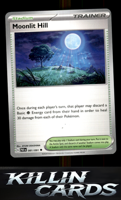 Moonlit Hill 081/091 Pokemon Uncommon SV: Paldean Fates Card NM