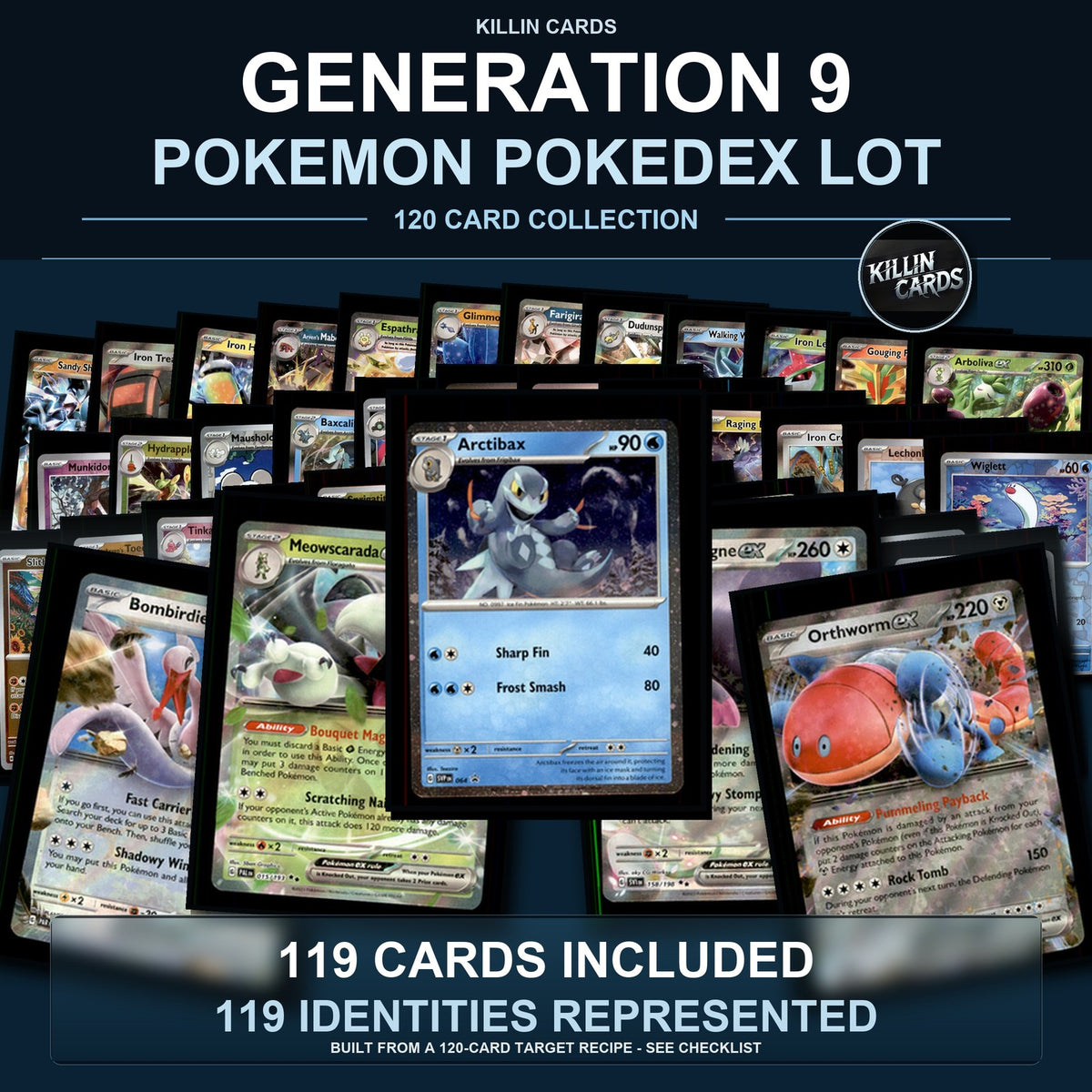 Pokemon TCG Generation 9 Paldea Pokemon Pokedex Set 119 Cards Collection