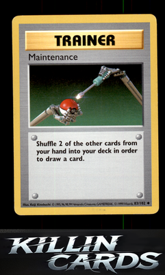 Maintenance 083/102 Pokemon Uncommon Base Set (Shadowless) Card LP