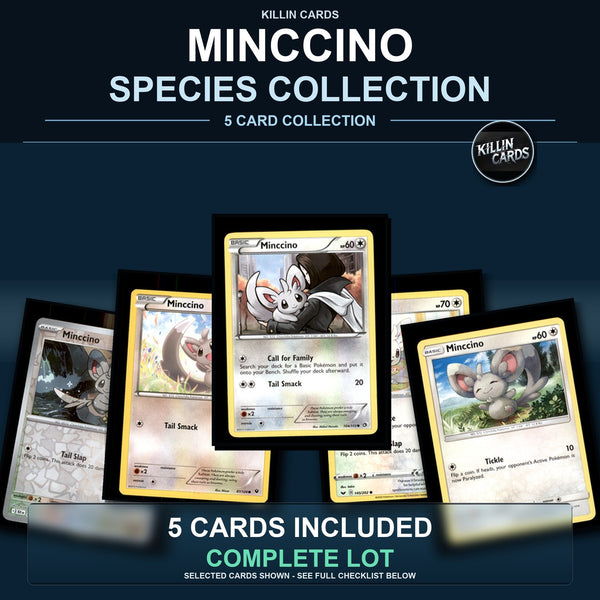 Pokemon TCG Minccino Species Collection 5 Different Cards
