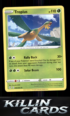 Tropius 006/203 Pokemon Rare SWSH07: Evolving Skies Card NM