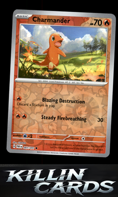 Reverse Holofoil Charmander - 007/091 007/091 Pokemon Common SV: Paldean Fates C
