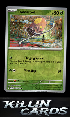 Reverse Holofoil Toedscool - 015/182 015/182 Pokemon Common SV04: Paradox Rift C