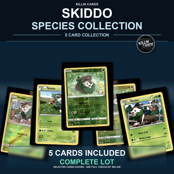 Pokemon TCG Skiddo Species Collection 5 Different Cards