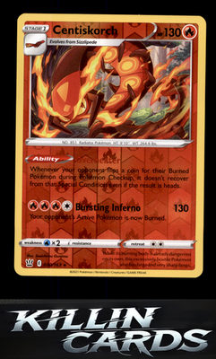 Reverse Holofoil Centiskorch 030/163 Pokemon Rare SWSH05: Battle Styles Card NM