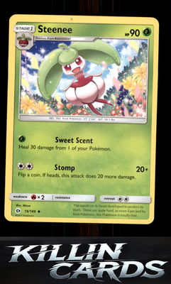 Steenee 19/149 Pokemon Uncommon SM Base Set Card LP