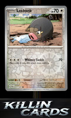 Reverse Holofoil Lechonk - 071/091 071/091 Pokemon Common SV: Paldean Fates Card