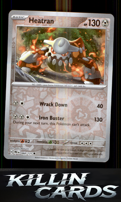 Reverse Holofoil Heatran 068/131 Pokemon Uncommon SV: Prismatic Evolutions Card