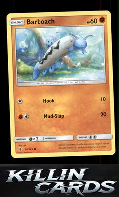 Barboach 70/145 Pokemon Common SM - Guardians Rising Card NM