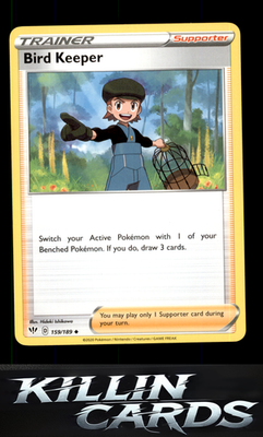 Bird Keeper 159/189 Pokemon Uncommon SWSH03: Darkness Ablaze Card NM