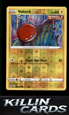 Reverse Holofoil Voltorb 087/264 Pokemon Common SWSH08: Fusion Strike Card NM