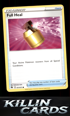 Full Heal 51/73 Pokemon Common Champion's Path Card NM