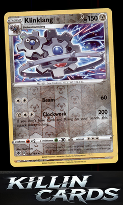 Reverse Holofoil Klinklang 127/189 Pokemon Rare SWSH03: Darkness Ablaze Card NM