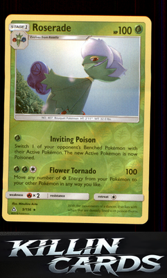 Reverse Holofoil Roserade 5/156 Pokemon Rare SM - Ultra Prism Card NM