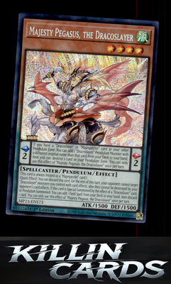 1st Edition Majesty Pegasus, the Dracoslayer MP23-EN173 YuGiOh Prismatic Secret