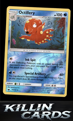Reverse Holofoil Octillery 23/111 Pokemon Rare SM - Crimson Invasion Card NM