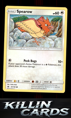 Spearow 97/149 Pokemon Common SM Base Set Card LP