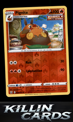 Reverse Holofoil Pignite 024/163 Pokemon Uncommon SWSH05: Battle Styles Card NM