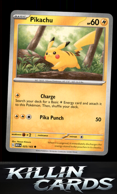 Pikachu - 025/165 025/165 Pokemon Common SV: Scarlet & Violet 151 Card NM