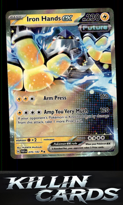 Iron Hands ex - 070/182 070/182 Pokemon Double Rare SV04: Paradox Rift Card NM