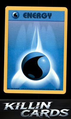 Water Energy 102/102 Pokemon Common Base Set Card LP