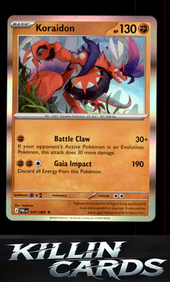 Koraidon 047/084 Pokemon Rare ME05: Pitch Black Card NM