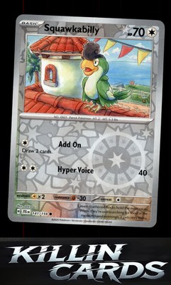 Reverse Holofoil Squawkabilly 141/159 Pokemon Common SV09: Journey Together Card