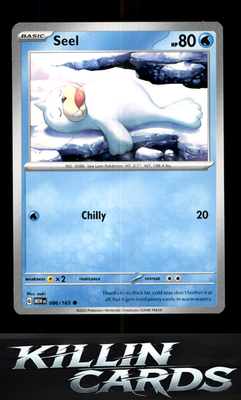Seel 086/165 Pokemon Common SV: Scarlet & Violet 151 Card NM