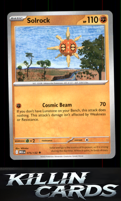 Solrock 075/132 Pokemon Uncommon ME01: Mega Evolution Card NM