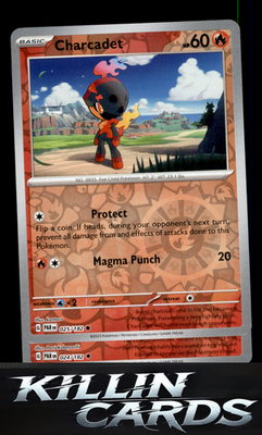 Reverse Holofoil Charcadet - 025/182 025/182 Pokemon Common SV04: Paradox Rift C