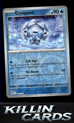 Reverse Holofoil Cryogonal 047/191 Pokemon Common SV08: Surging Sparks Card NM