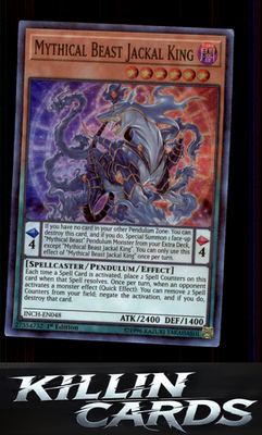1st Edition Mythical Beast Jackal King INCH-EN048 YuGiOh Super Rare The Infinity