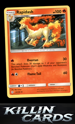 Rapidash 24/236 Pokemon Uncommon SM - Cosmic Eclipse Card LP