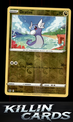 Reverse Holofoil Dratini 129/195 Pokemon Common SWSH12: Silver Tempest Card NM