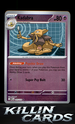 Reverse Holofoil Kadabra 055/132 Pokemon Uncommon ME01: Mega Evolution Card NM
