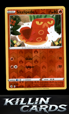 Reverse Holofoil Sizzlipede (46) 046/264 Pokemon Common SWSH08: Fusion Strike Ca