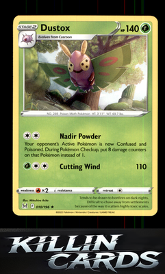 Dustox 010/196 Pokemon Rare SWSH11: Lost Origin Card NM
