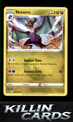 Noivern 133/195 Pokemon Rare SWSH12: Silver Tempest Card NM