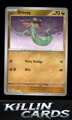 Reverse Holofoil Dreepy 071/131 Pokemon Common SV: Prismatic Evolutions Card NM