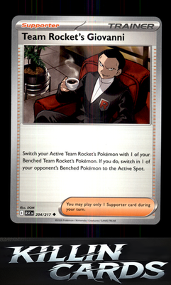 Team Rocket's Giovanni 204/217 Pokemon Uncommon ME: Ascended Heroes Card NM