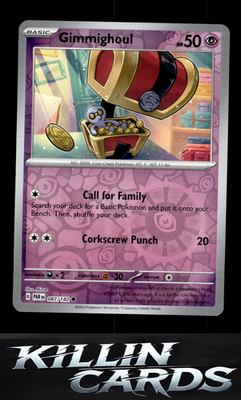 Reverse Holofoil Gimmighoul - 087/182 087/182 Pokemon Common SV04: Paradox Rift