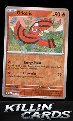 Reverse Holofoil Oricorio - 026/191 026/191 Pokemon Common SV08: Surging Sparks