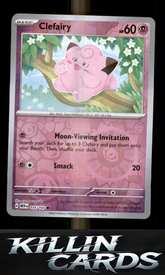 Reverse Holofoil Clefairy 035/165 Pokemon Common SV: Scarlet & Violet 151 Card N
