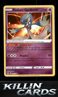 Radiant Gardevoir 069/196 Pokemon Radiant Rare SWSH11: Lost Origin Card NM
