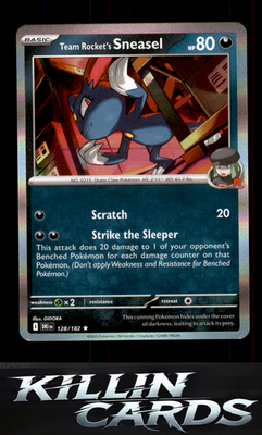 Team Rocket's Sneasel 128/182 Pokemon Rare SV10: Destined Rivals Card NM