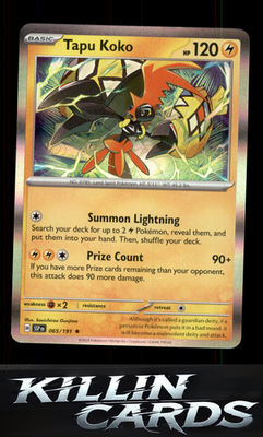 Tapu Koko 065/191 Pokemon Rare SV08: Surging Sparks Card NM
