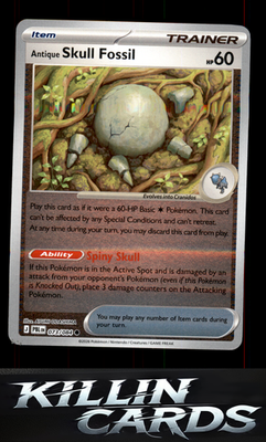 Reverse Holofoil Antique Skull Fossil 073/084 Pokemon Common ME05: Pitch Black C