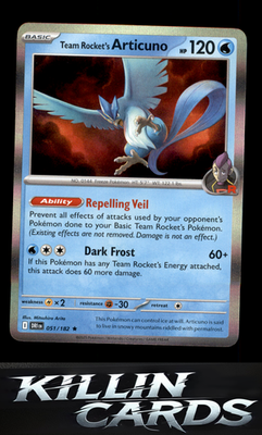 Team Rocket's Articuno 051/182 Pokemon Rare SV10: Destined Rivals Card NM