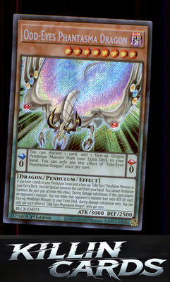 1st Edition Odd-Eyes Phantasma Dragon BLCR-EN075 YuGiOh Secret Rare Battles of L