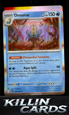 Omastar 139/165 Pokemon Rare SV: Scarlet & Violet 151 Card NM